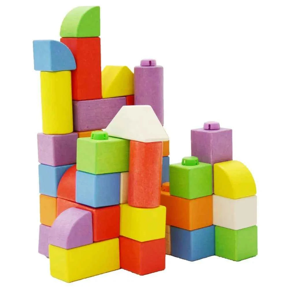 Wisdom Childhood Castle — ৪০ পিস কাঠের ব্লক সেট
