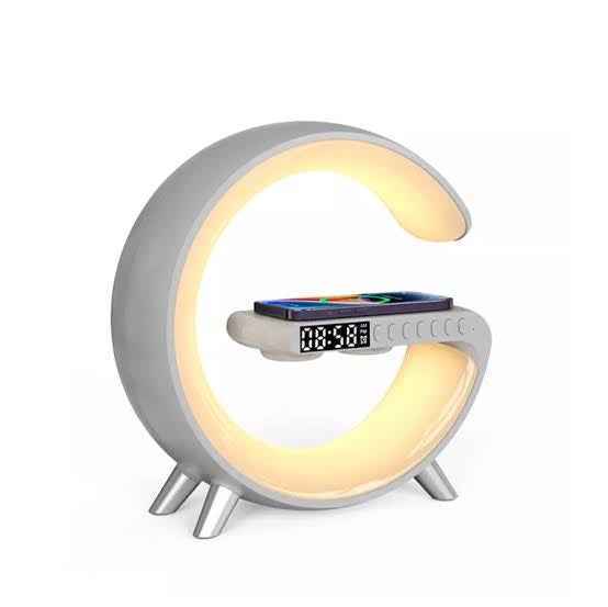 Multifunctional Wireless Charger Alarm Clock Speaker RGB Light Fast Charging Station for iPhone & Samsung