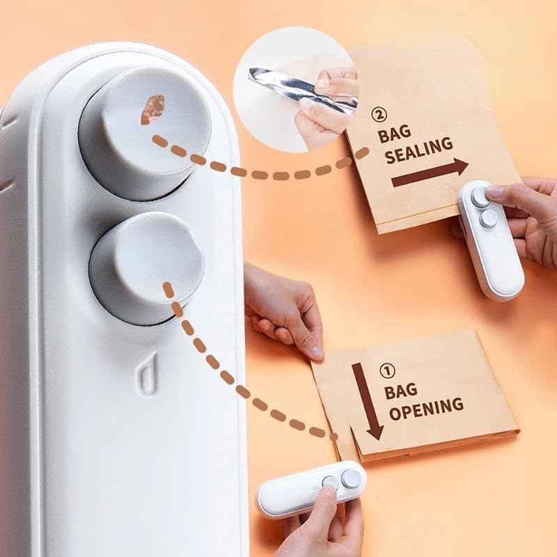 Portable Heat Sealer for Easy Food Preservation and Packaging