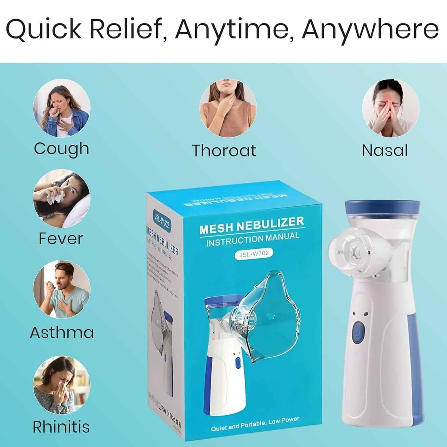 Portable Mesh Nebulizer Machine for Adults & Kids - BD Drop