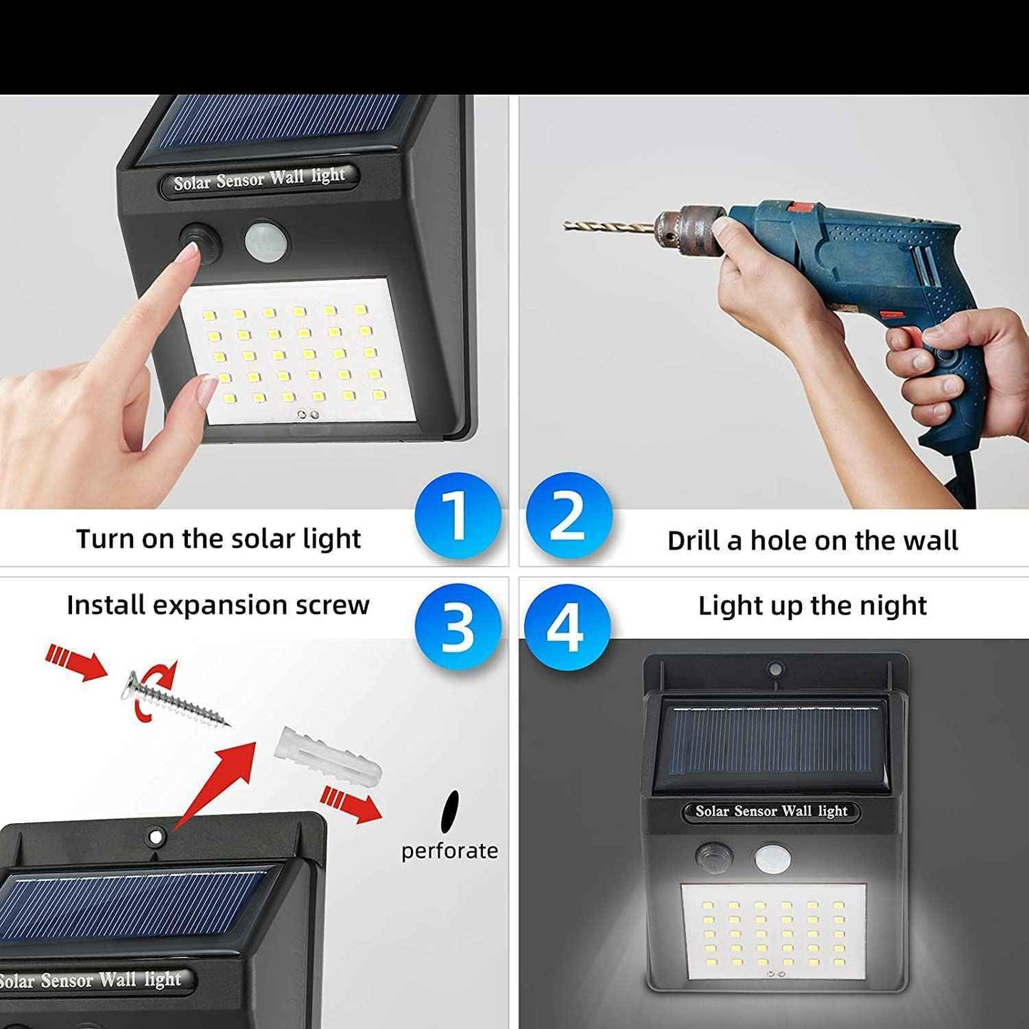 Solar Charging LED Sensor Light (Original)