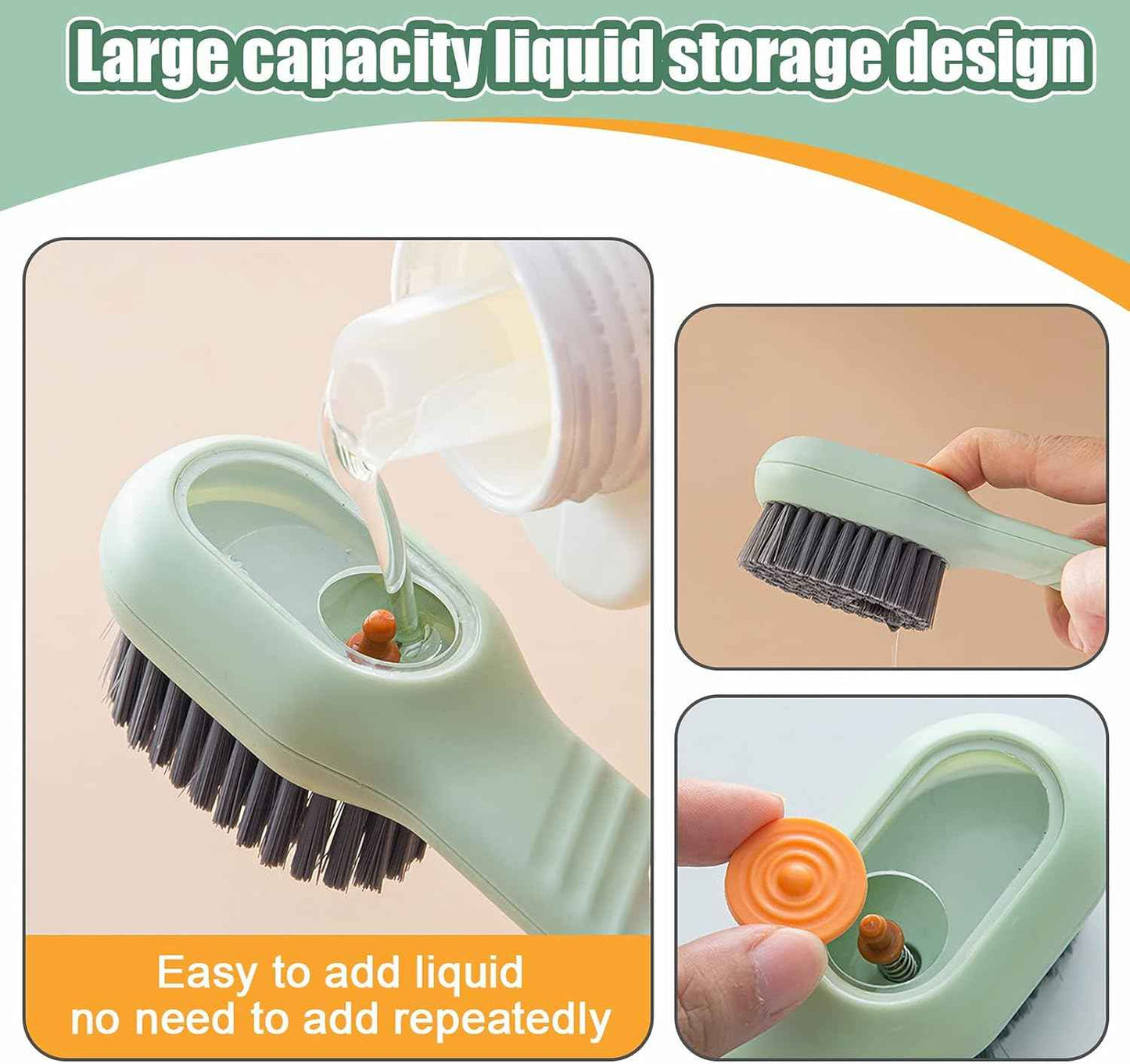 Multifunctional Liquid Shoe Cleaning Brush with Soap Dispenser