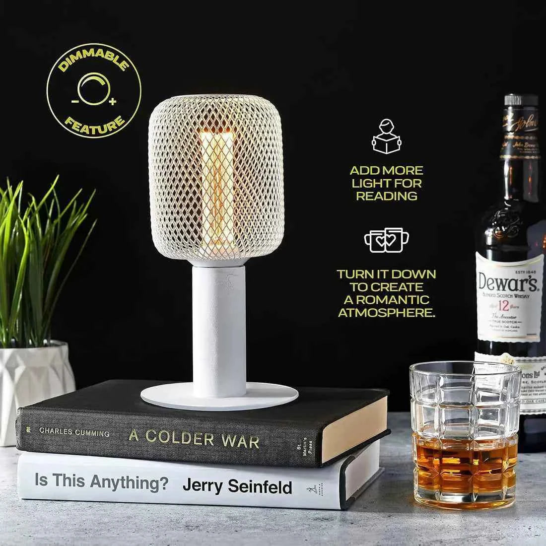 Gold Mesh Drum Lamp - 18.5cm