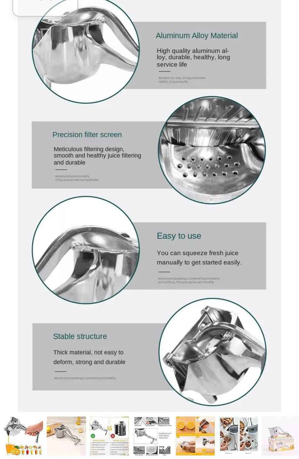 Premium Aluminium Hand Juicer