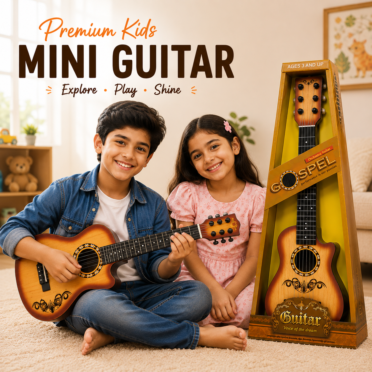 Premium Kids Mini Guitar for Boys & Girls