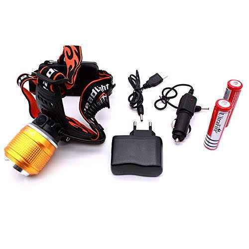 Powerful Rechargeable LED Headlamp with Dual Light Zoom