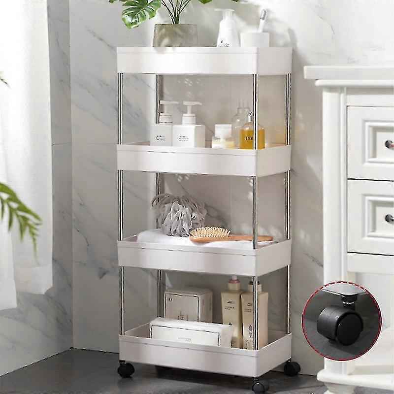 4 Layer Movable Storage Rack Space Saving Organizer with Wheel - BD Drop
