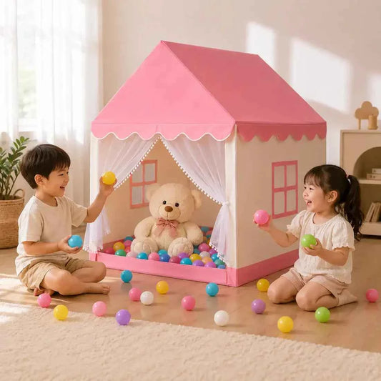 Premium Castle Tent House with 30 Colorful Balls – for Boys & Girls