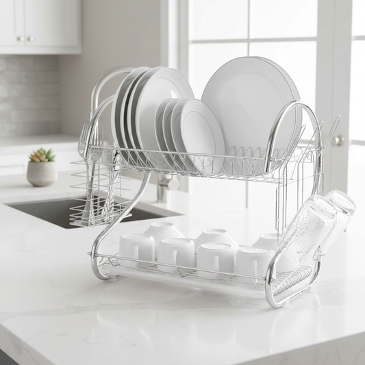2 Layer Dish Drainer Rack