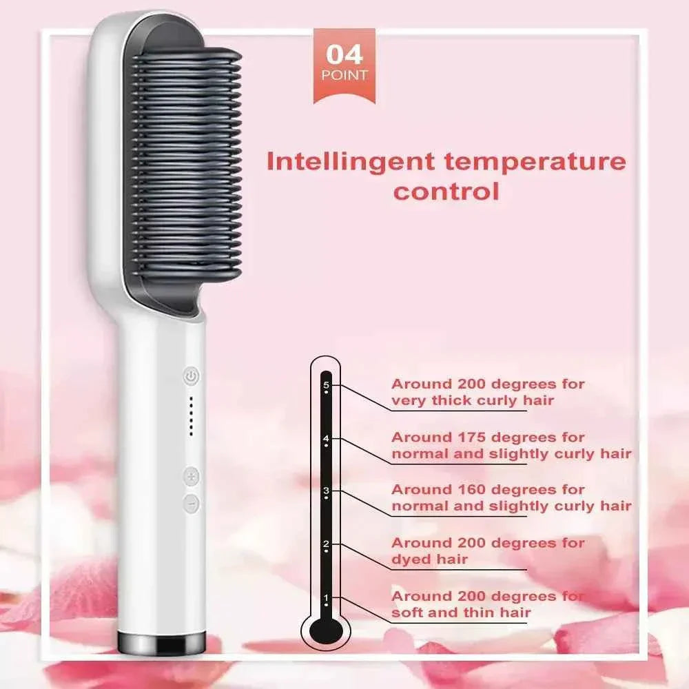 Electric Hair Straightener Brush - BD Drop