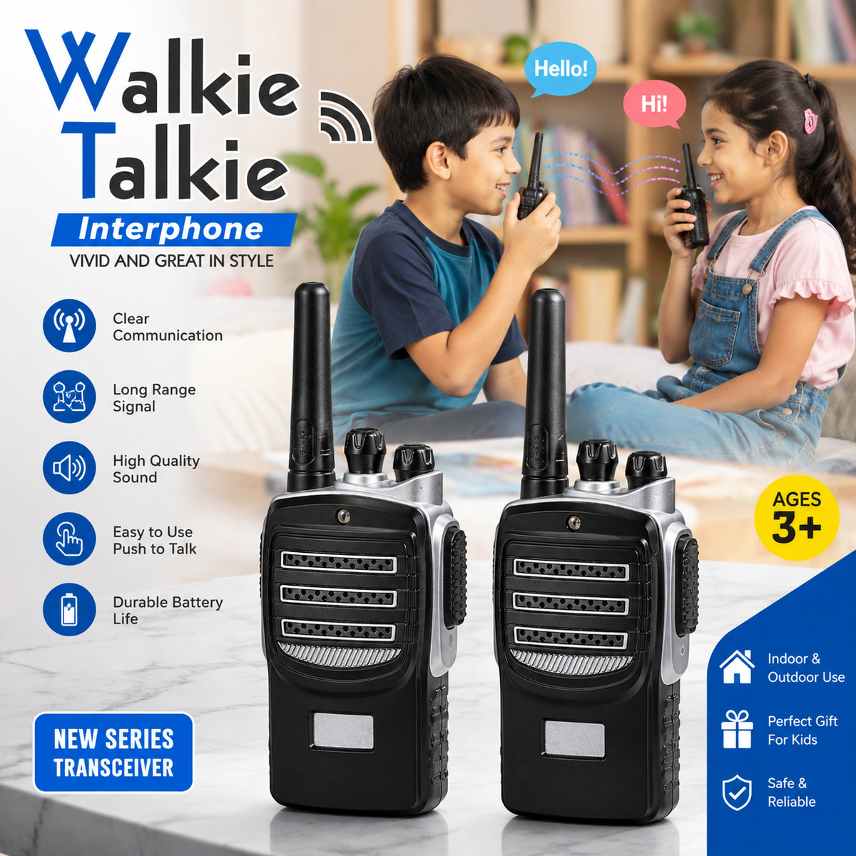 Walkie Talkie Set – 2 Pcs Two-Way Radio Communication