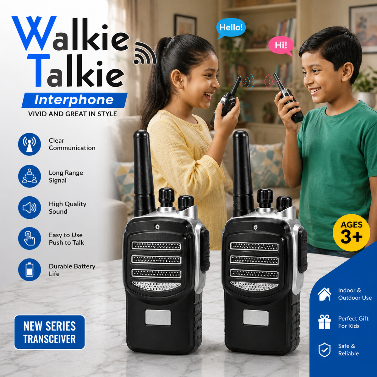 Walkie Talkie Set – 2 Pcs Two-Way Radio Communication