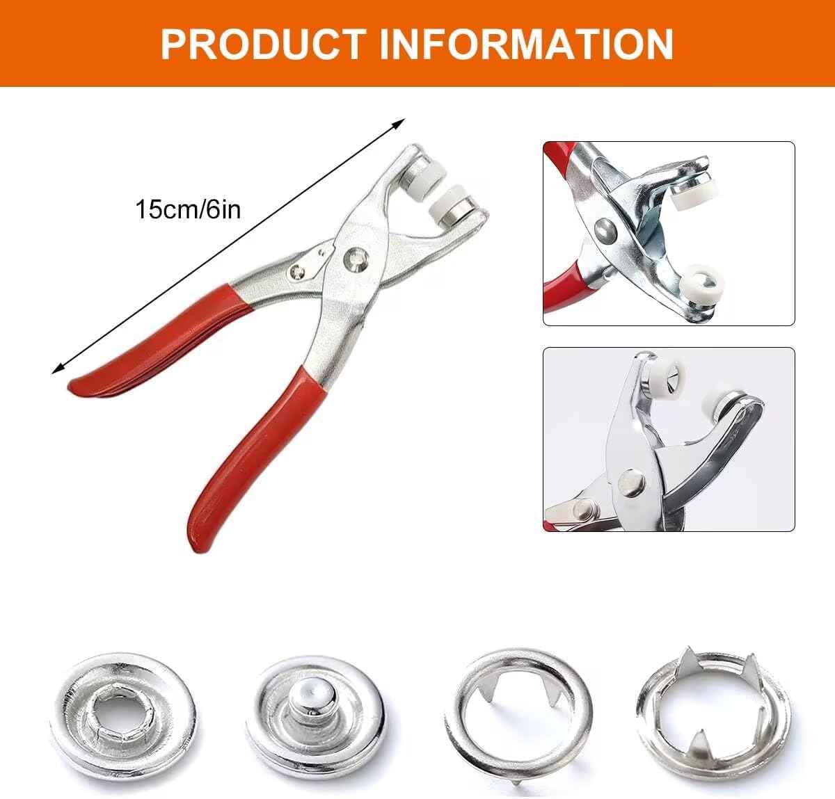 Hand Pressure Pliers For Prong Snap Button (FREE 100 BUTTON) - BD Drop