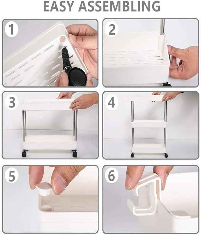 4 Layer Movable Storage Rack Space Saving Organizer with Wheel - BD Drop