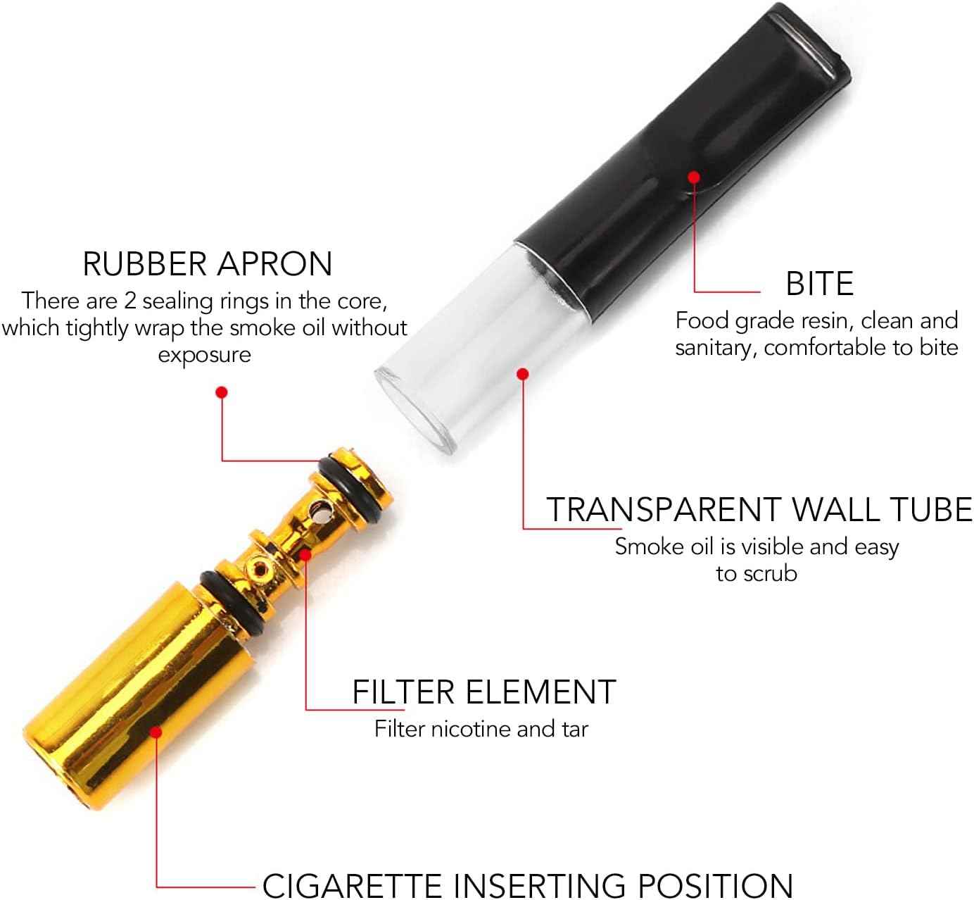 Cigarette Holder Portable Filters for Men Women (5 pcs Set) - BD Drop