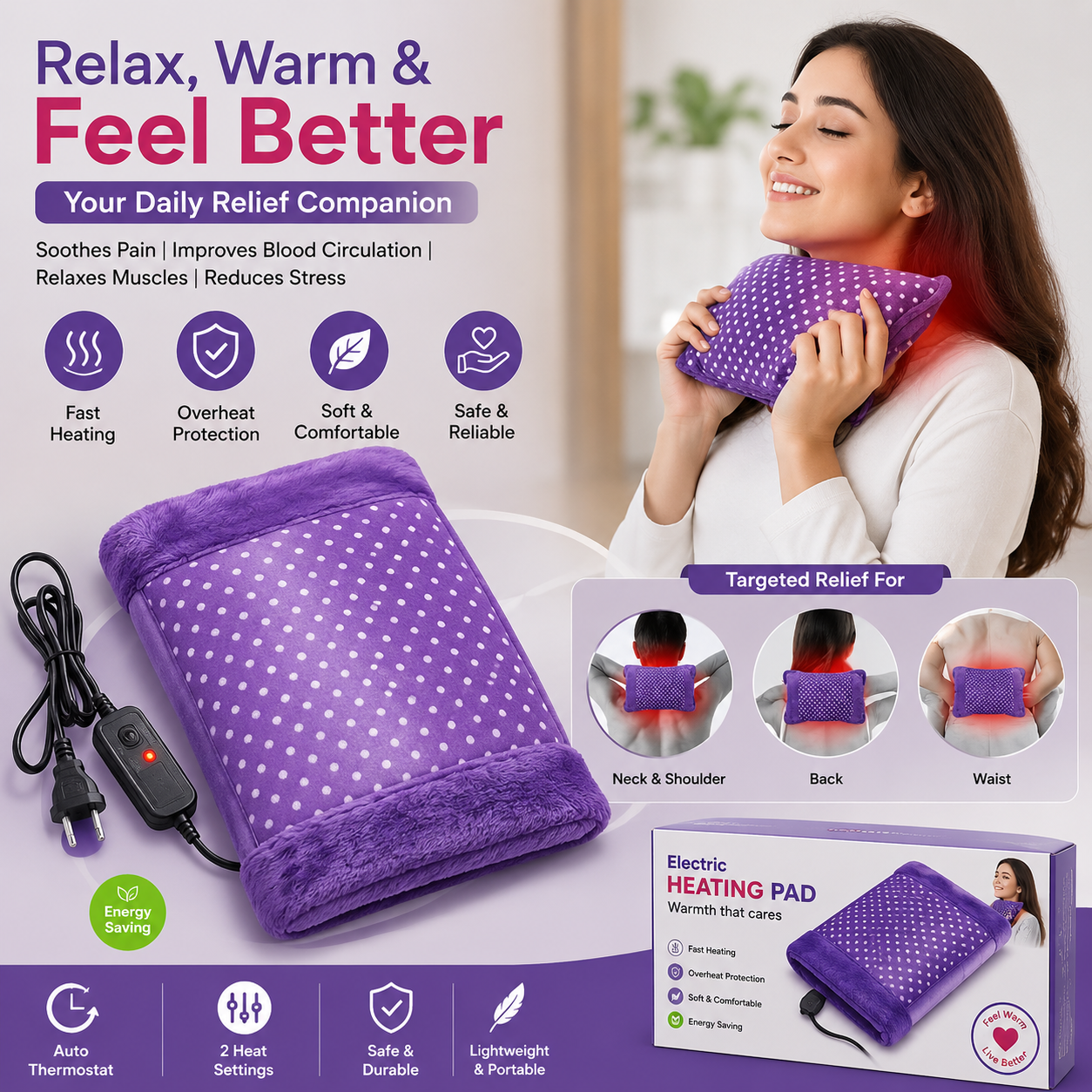 Electric Hot Water Bag for Pain Relief