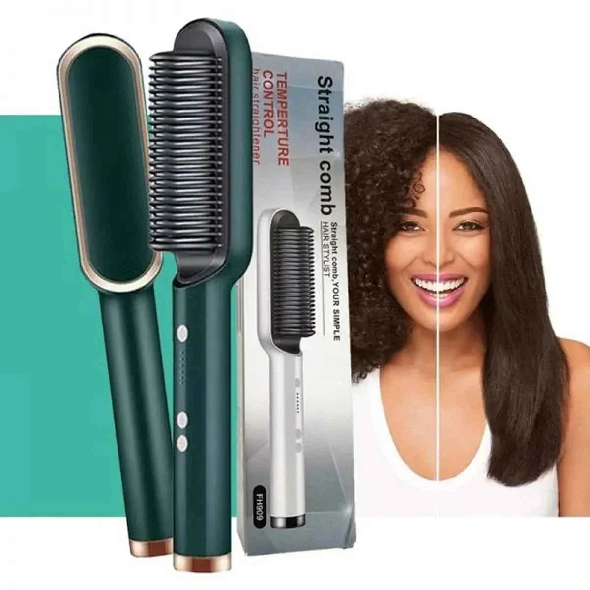 Electric Hair Straightener Brush - BD Drop