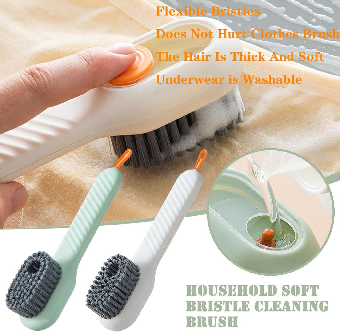 Multifunctional Liquid Shoe Cleaning Brush with Soap Dispenser