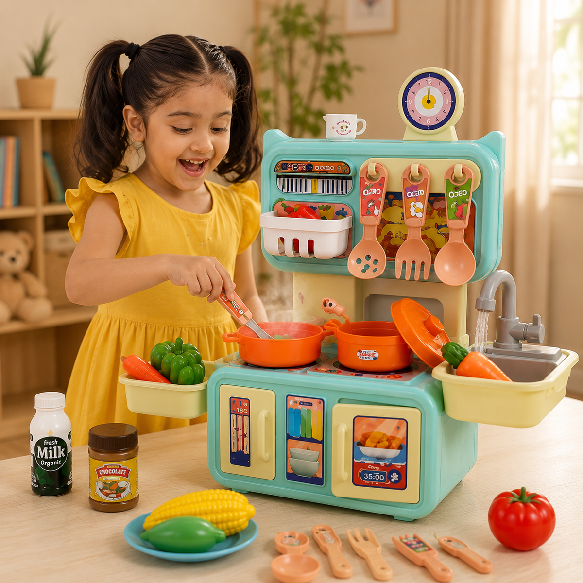 Dream Kitchen DIY – Kids Pretend Play Kitchen Set with Cyclic Water System
