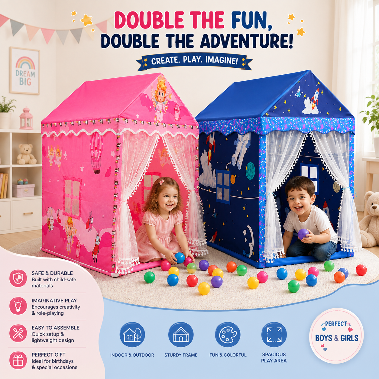 DreamNest™ Kids Playhouse – Magical Indoor Play Fort for Children