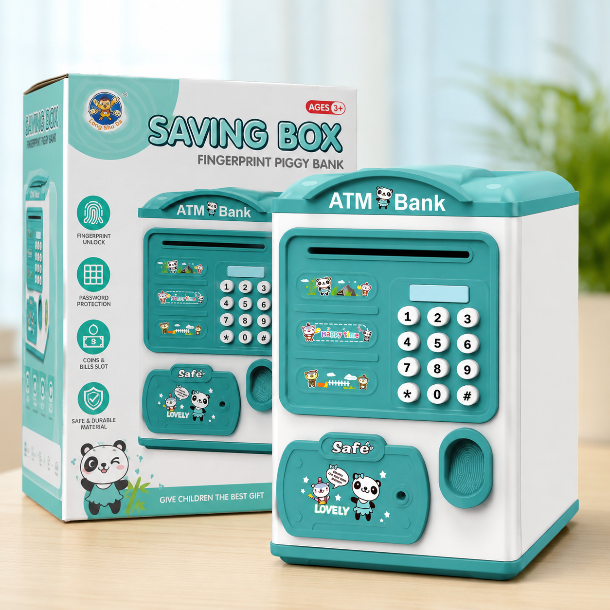Saving Box - ATM Fingerprint Piggy Bank for Kids - Nexo