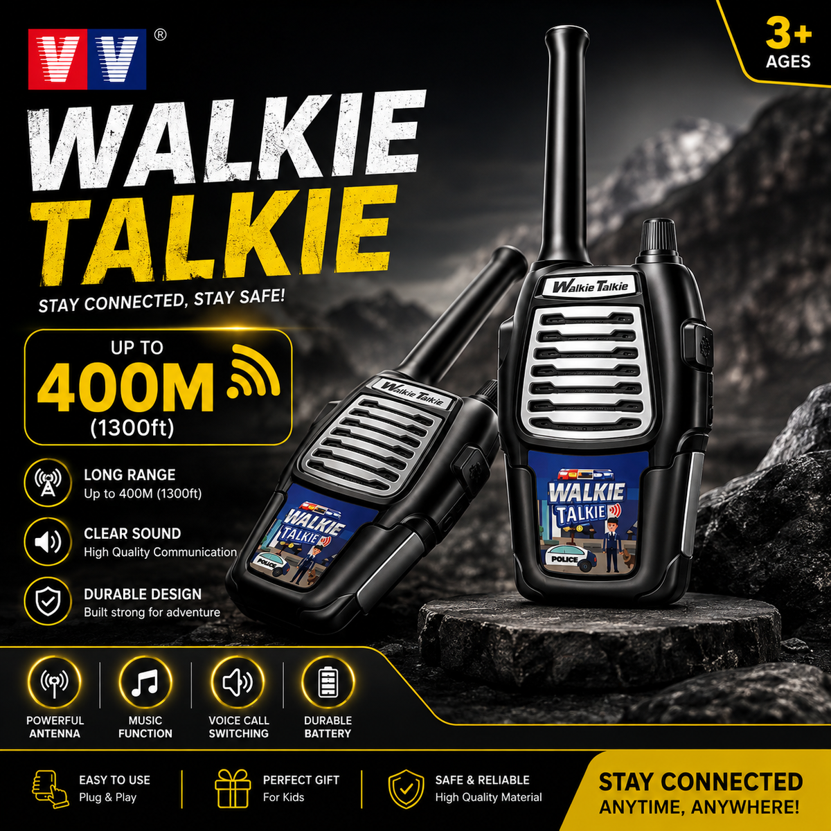 Walkie Talkie Set 2 Pcs – Long Range Two-Way Radio Communication