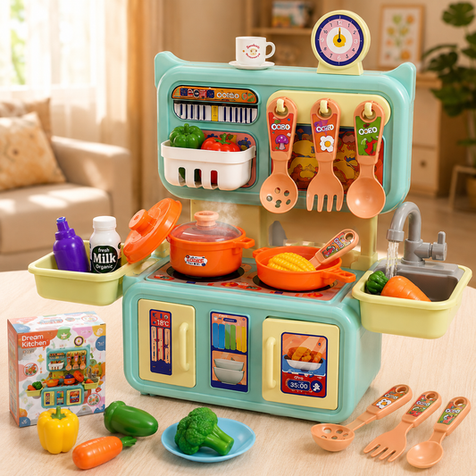Dream Kitchen DIY – Kids Pretend Play Kitchen Set with Cyclic Water System