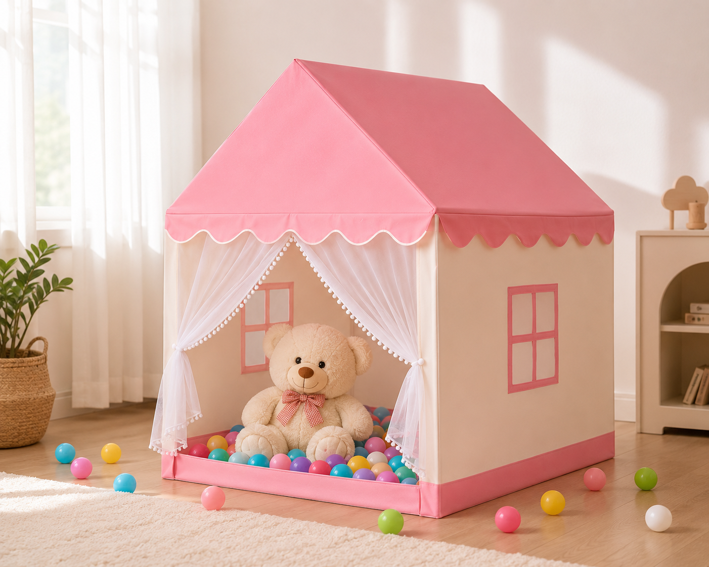 Castle Tent House with 30 Pieces Colorful Balls  Free
