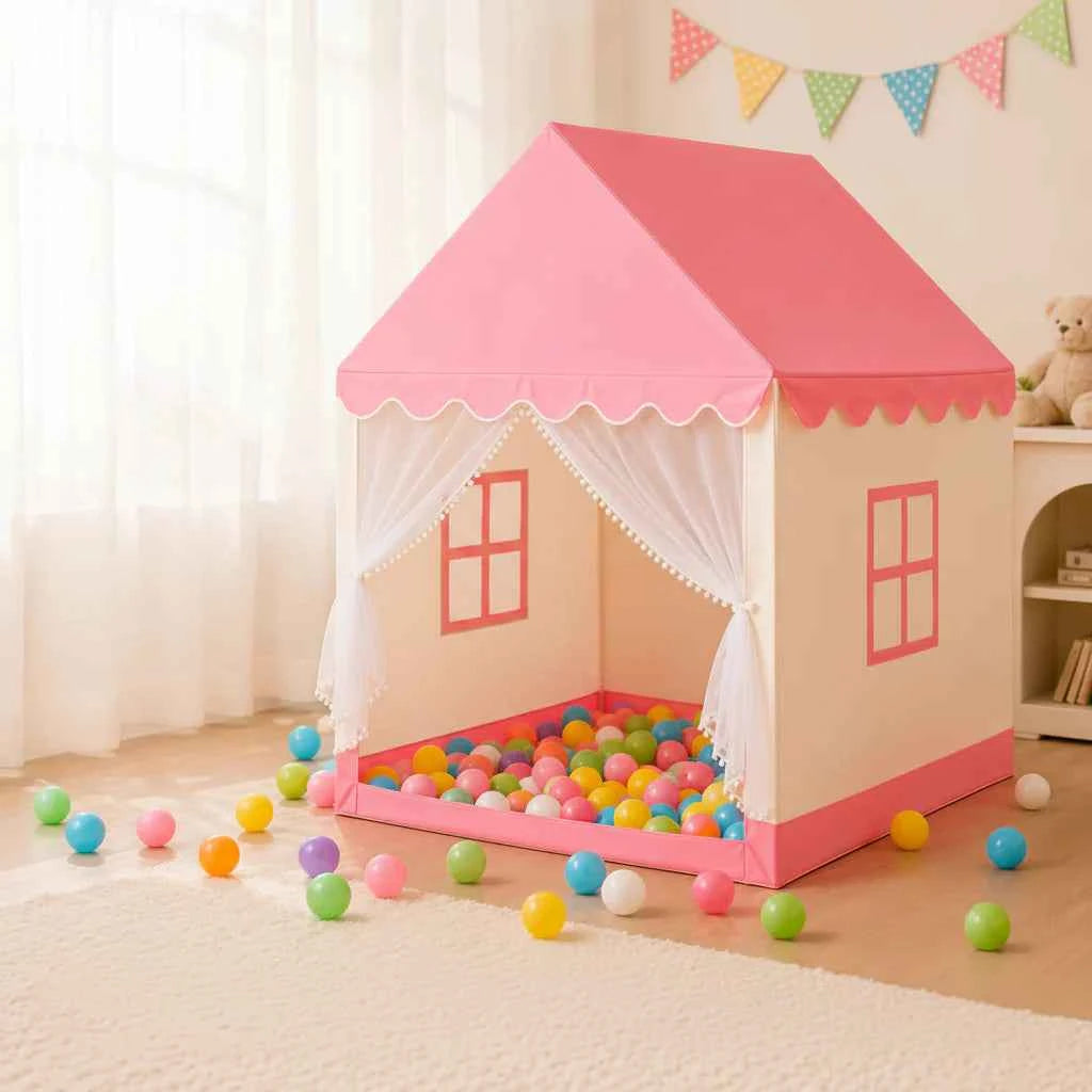 Premium Castle Tent House with 30 Colorful Balls – for Boys & Girls