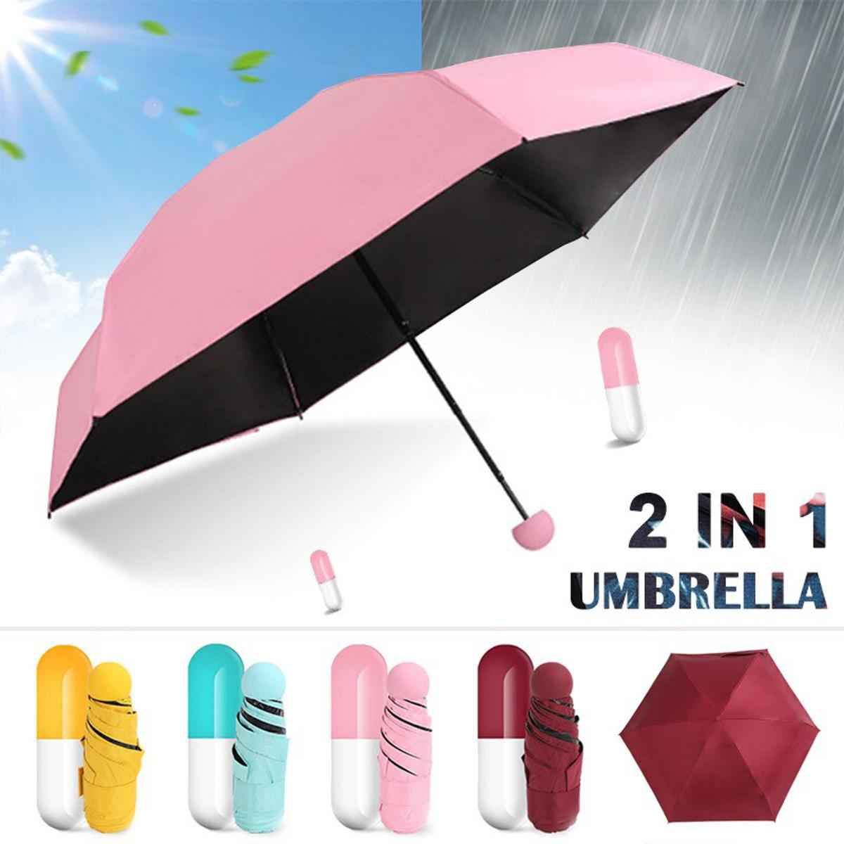 Multi Color Foldable Umbrella – Stylish Mini Capsule for Rain Protection - BD Drop