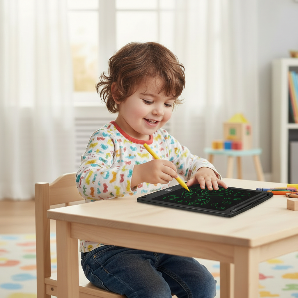 Child and LCD Tablet Square