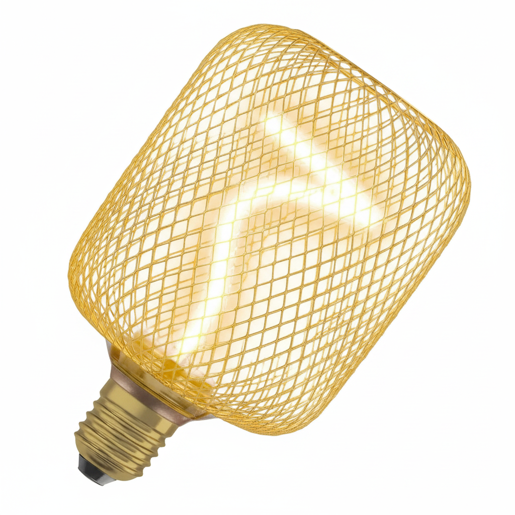 Clean HD Golden Mesh LED Lamp 1:1