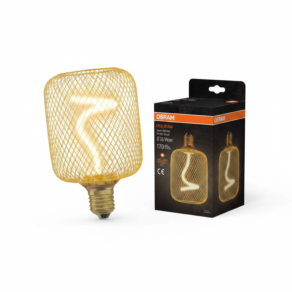 Clean HD Golden Mesh LED Lamp with Packaging 1:1