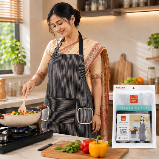 Premium Waterproof & Oil-Resistant Kitchen Apron with Towel Pockets